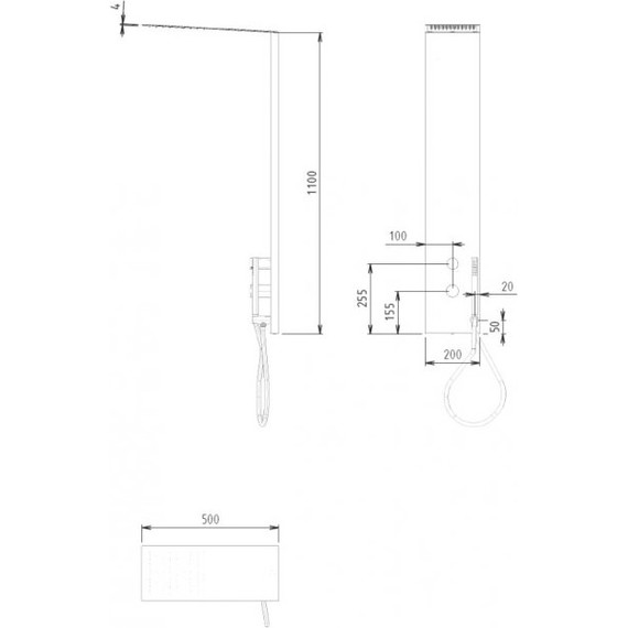 Душевая стойка Cezares Premier CD2 01, Цвет производителя: хром - фото 2