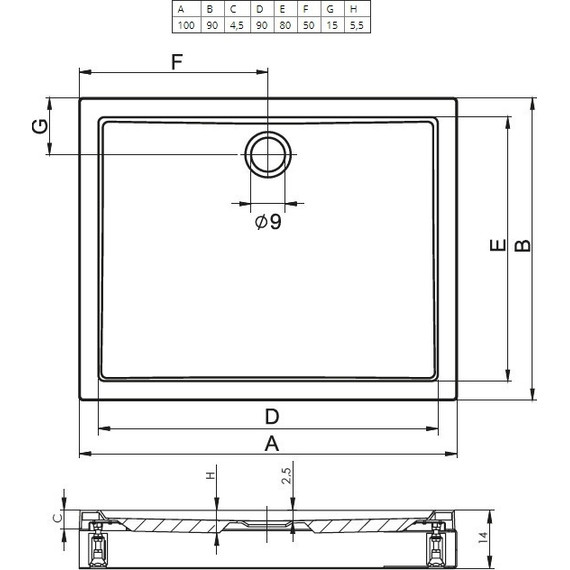 Акриловый поддон Riho Davos 253 100х90 см D002007005 - фото, картинка 2 Акриловый поддон Riho Davos 253 100х90 см D002007005 - фото 2