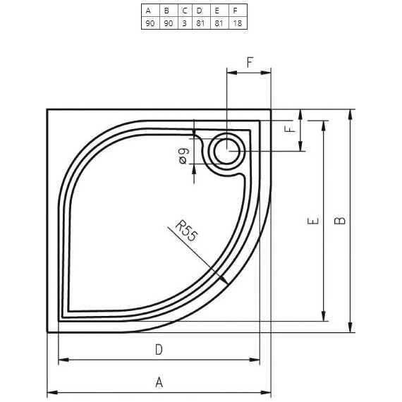 Мраморный поддон Riho Kolping DB14 90х90 см D004002005 - фото 2