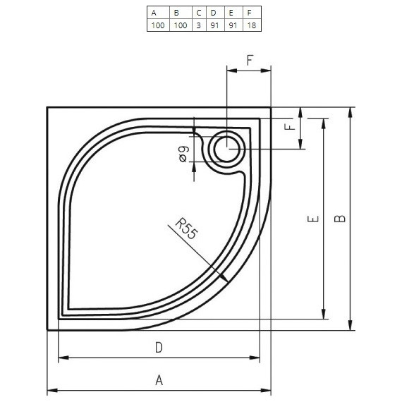 Мраморный поддон Riho Kolping DB18 100х100 см D004003005 - фото 2
