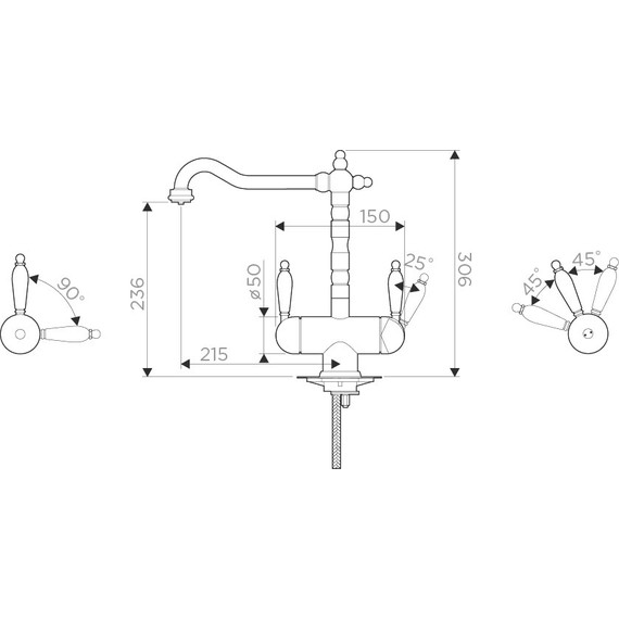 Смеситель для кухни Omoikiri Amagasaki-SI 4994045, серебро - фото 8