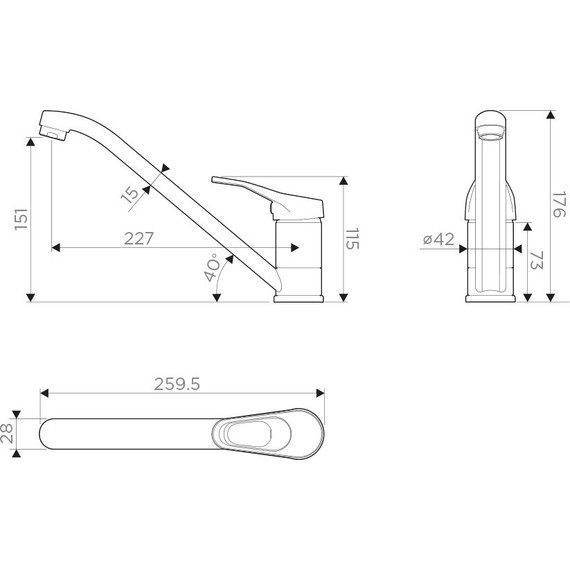 Смеситель для кухни Omoikiri Kado-DC 4994161, хром/темный шоколад - фото 5