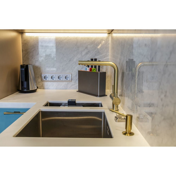 Смеситель для кухни Omoikiri Nagano-PVD-G 4994178, светлое золото - фото 9