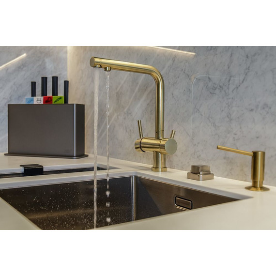 Смеситель для кухни Omoikiri Nagano-PVD-G 4994178, светлое золото - фото 11