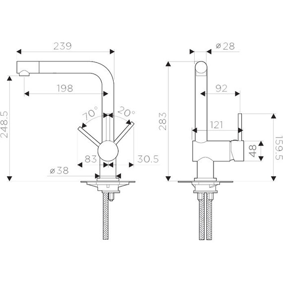 Смеситель для кухни Omoikiri Tanigawa-BN 4994242, сталь - фото 4