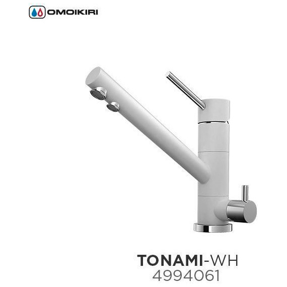 Смеситель для кухни Omoikiri Tonami-WH 4994061, хром/белый - фото 5