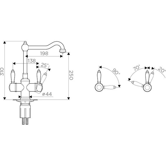 Смеситель для кухни Omoikiri Tottori-AB  4994009, античная латунь - фото 6