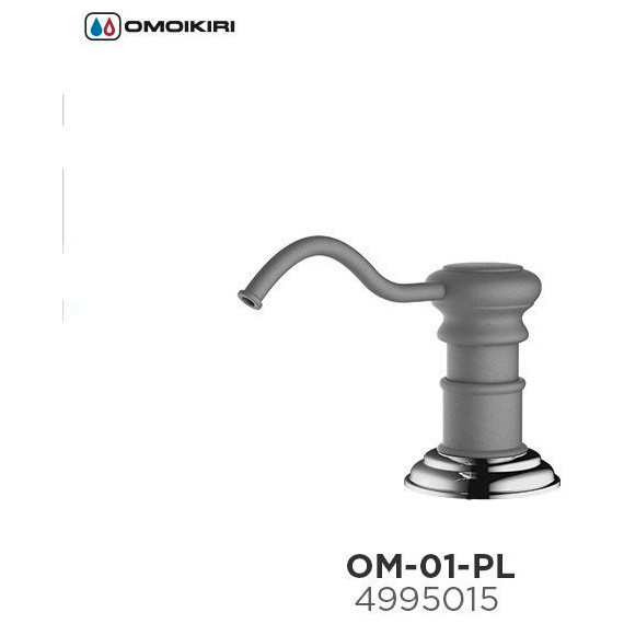 Дозатор для моющего средства OM-01-PL 4995015, платина - фото 4