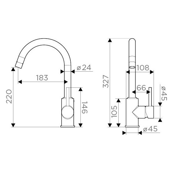 Смеситель для кухни Omoikiri Shinagawa-BN 4994230, сталь - фото 5