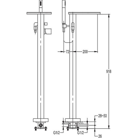 Смеситель для ванны Cezares Cascado F-VDP-01 - фото, картинка 3 Смеситель для ванны Cezares Cascado F-VDP-01 - фото 3