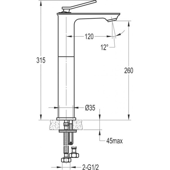 Смеситель для раковины Cezares CITY-F-LC-01-W0 - фото, картинка 2 Смеситель для раковины Cezares CITY-F-LC-01-W0 - фото 2