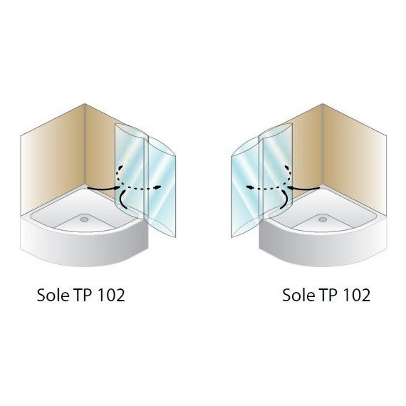 Шторка для ванны Kolpa-San Sole TP 102 см, хром/прозрачное - фото, картинка 3 Шторка для ванны Kolpa-San Sole TP 102 см, хром/прозрачное - фото 3