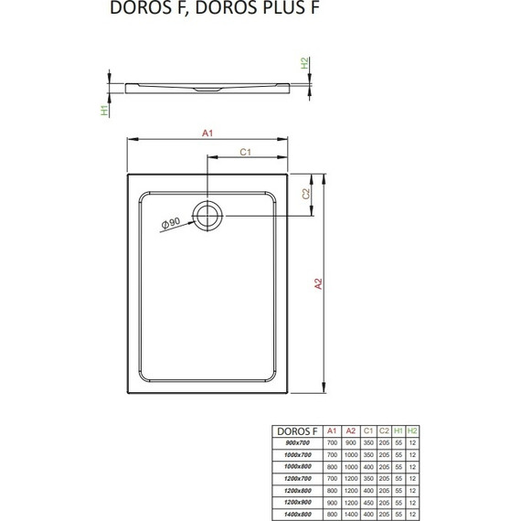 Поддон акриловый Radaway Doros Plus F 120х90 см SDRFP1290-01 - фото, картинка 2 Поддон акриловый Radaway Doros Plus F 120х90 см SDRFP1290-01 - фото 2