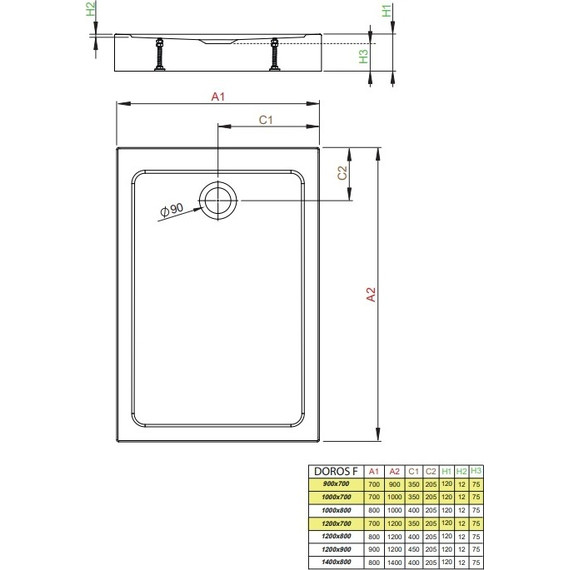 Поддон акриловый Radaway Doros F Compact 100х70 см SDRFP1070-05 - фото 2