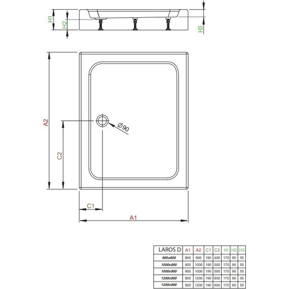 Поддон акриловый Radaway Laros D Compact 120х90 см SLD91217-01 - фото, картинка 2 Поддон акриловый Radaway Laros D Compact 120х90 см SLD91217-01 - фото 2