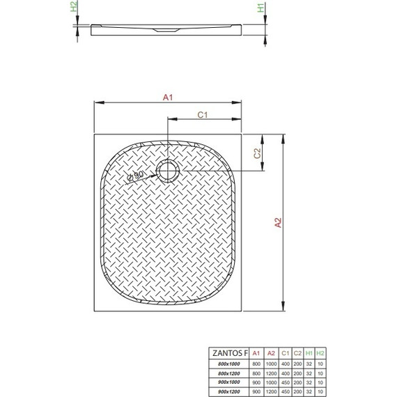 Поддон мраморный Radaway Zantos F 120х90 см M3ZNF1290-06 - фото, картинка 2 Поддон мраморный Radaway Zantos F 120х90 см M3ZNF1290-06 - фото 2