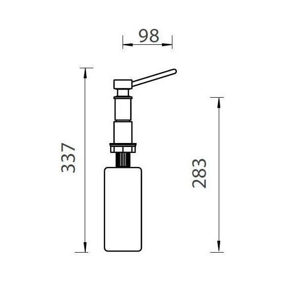Дозатор для моющего средства Schock 710001, хром - фото 3