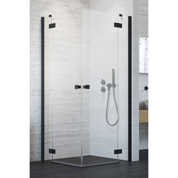 Душевое ограждение Radaway Essenza New Black KDD 100х100 см, черный/прозрачное - фото 