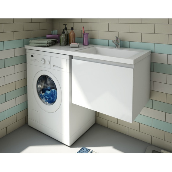 Тумба подвесная с раковиной-столешницей Эстет Dallas Luxe 100 см R, 1 ящик ФР-00002322 - фото, картинка 6 Тумба подвесная с раковиной-столешницей Эстет Dallas Luxe 100 см R, 1 ящик ФР-00002322 - фото 6