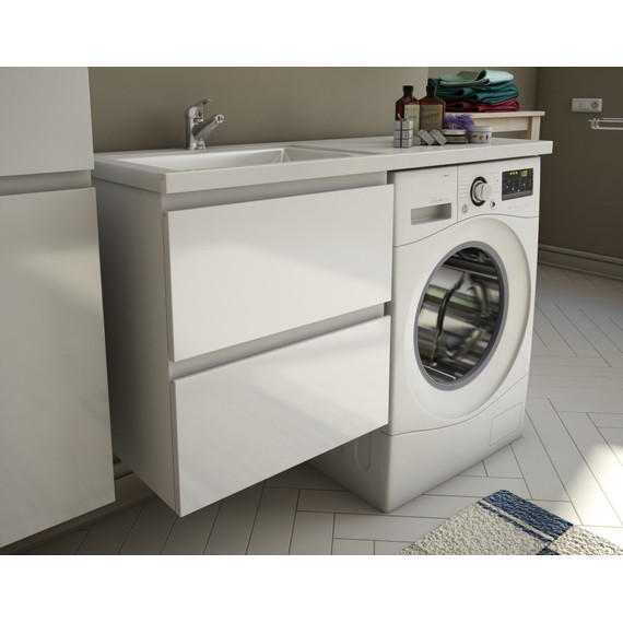 Тумба подвесная с раковиной-столешницей Эстет Dallas Luxe 120 см L, 2 ящика ФР-00001928 - фото, картинка 5 Тумба подвесная с раковиной-столешницей Эстет Dallas Luxe 120 см L, 2 ящика ФР-00001928 - фото 5