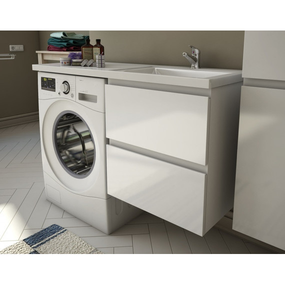 Тумба подвесная с раковиной-столешницей Эстет Dallas Luxe 100 см R, 2 ящика ФР-00002314 - фото, картинка 6 Тумба подвесная с раковиной-столешницей Эстет Dallas Luxe 100 см R, 2 ящика ФР-00002314 - фото 6