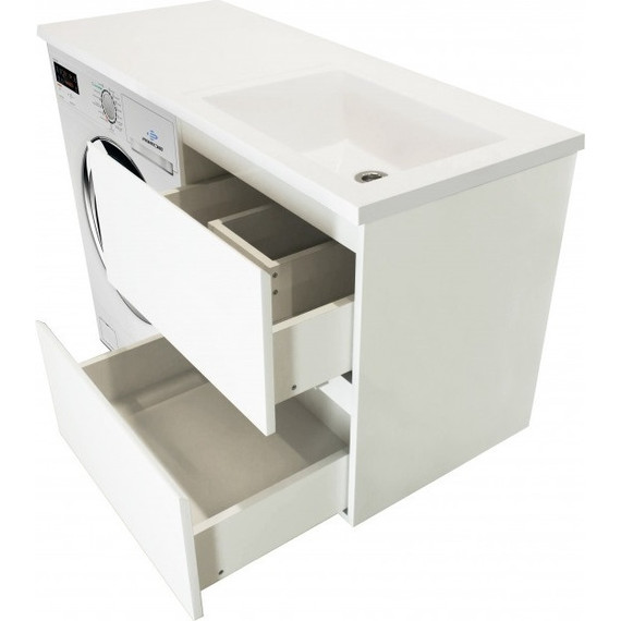 Тумба подвесная с раковиной-столешницей Эстет Dallas Luxe 130 см R, 2 ящика ФР-00002277 - фото, картинка 9 Тумба подвесная с раковиной-столешницей Эстет Dallas Luxe 130 см R, 2 ящика ФР-00002277 - фото 9