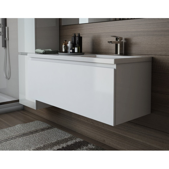 Тумба подвесная с раковиной-столешницей Эстет Dallas Luxe 130 см R, 1 ящик ФР-00002275 - фото 6