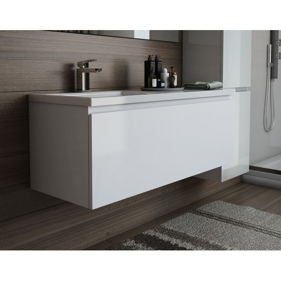 Тумба подвесная с раковиной-столешницей Эстет Dallas Luxe 140 см L, 1 ящик ФР-00002926 - фото 