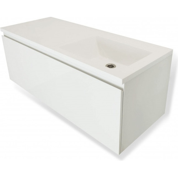Тумба подвесная с раковиной-столешницей Эстет Dallas Luxe 120 см R, 1 ящик ФР-00001931 - фото 