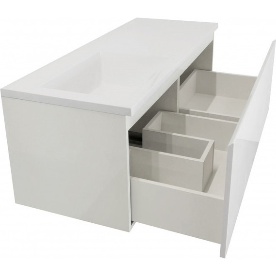 Тумба подвесная с раковиной-столешницей Эстет Dallas Luxe 140 см L, 1 ящик ФР-00002926 - фото 8