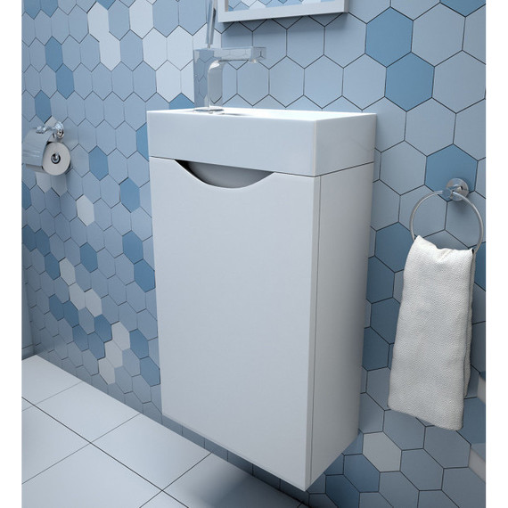 Тумба подвесная с раковиной Эстет Mini 40 см ФР-00010477 - фото, картинка 4 Тумба подвесная с раковиной Эстет Mini 40 см ФР-00010477 - фото 4