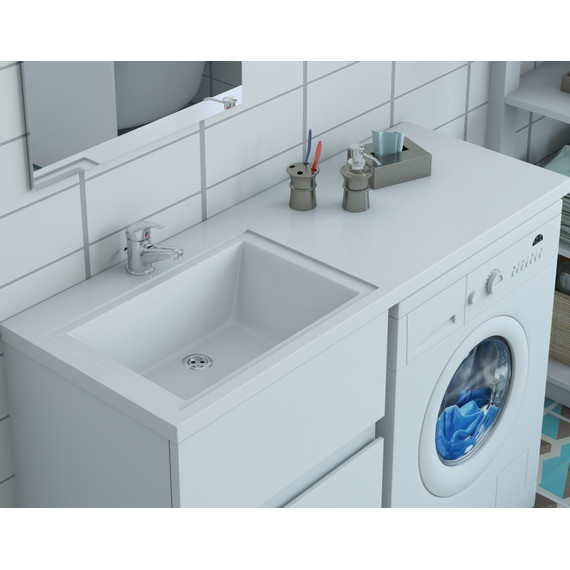 Раковина над стиральной машиной Эстет Dallas Luxe 130 см L ФР-00002166 - фото 3