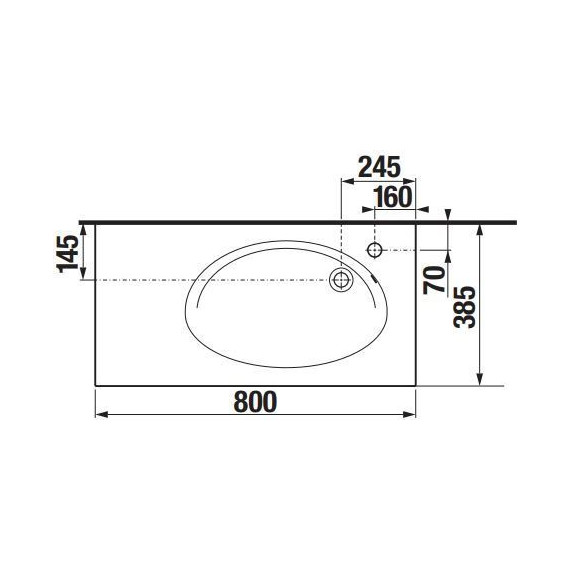 Тумба подвесная с раковиной Roca Etna 80 см 857301806, белый - фото 7