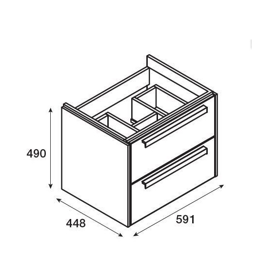 Тумба подвесная с раковиной Roca Lago 60 см 857295444, дуб светлый - фото 10