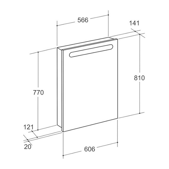 Зеркальный шкаф Roca Victoria Nord 60 см правый ZRU9000030, белый - фото 9