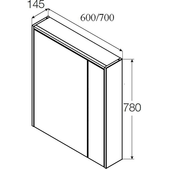 Зеркальный шкаф ROCA Ronda 70 см ZRU9302969, антрацит - фото, картинка 6 Зеркальный шкаф ROCA Ronda 70 см ZRU9302969, антрацит - фото 6