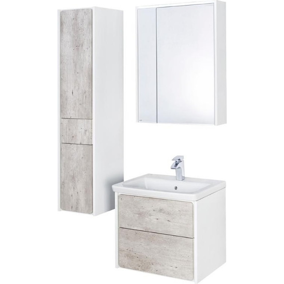 Пенал подвесной ROCA Ronda 32 см левый ZRU9303005, бетон/белый глянец - фото, картинка 9 Пенал подвесной ROCA Ronda 32 см левый ZRU9303005, бетон/белый глянец - фото 9