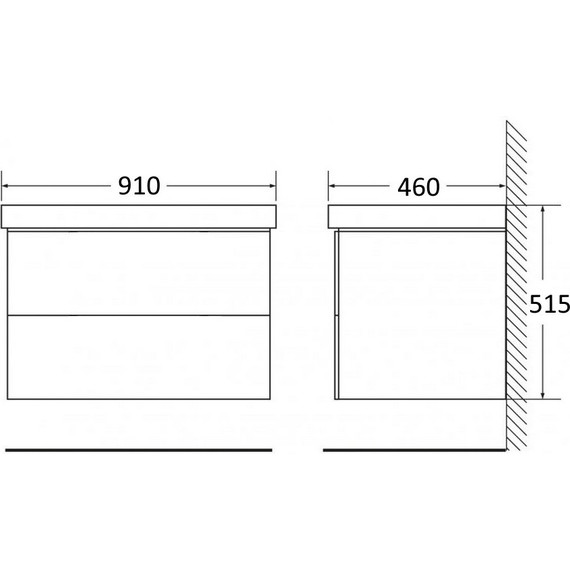 Тумба подвесная с раковиной BelBagno ETNA-900-2C-SO-BL-P 90 см, Bianco Lucido, Цвет фасада: Bianco Lucido - фото 4