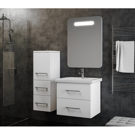 Пенал подвесной Smile Арабеско 35 см, левый, белый - фото 3