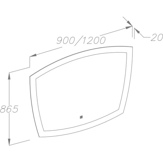 Зеркало Smile Риголетто 90 см, белый - фото 3