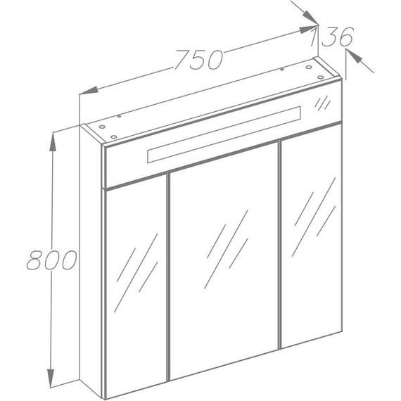 Зеркало-шкаф Smile Фреш 80 см, белый - фото 4