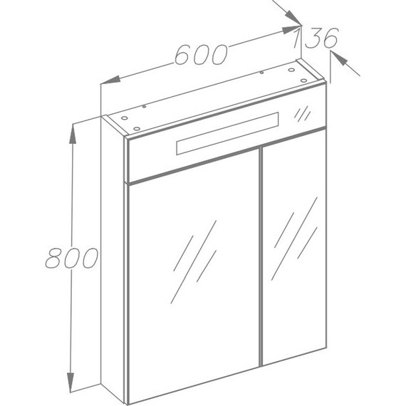 Зеркало-шкаф Smile Фреш 60 см, белый - фото 4