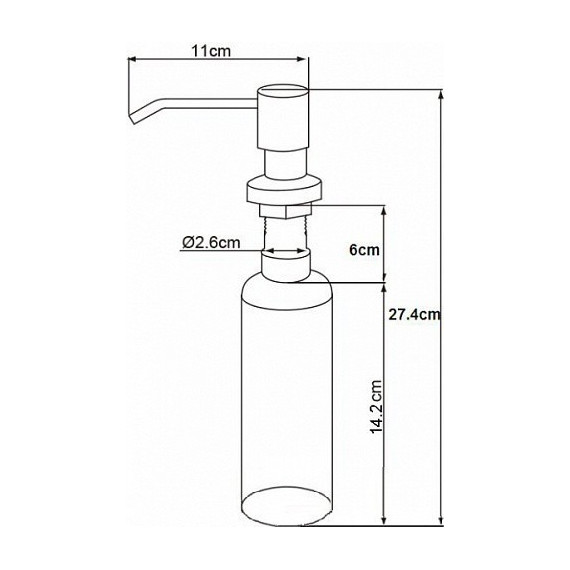 Дозатор для моющего средства Oulin OL-401D, хром - фото 3