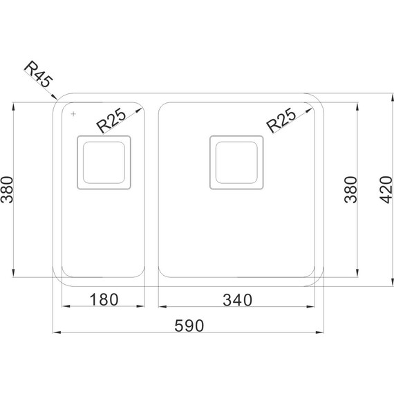 Кухонная мойка Oulin OL-0369L 1 мм, нержавеющая сталь - фото 4