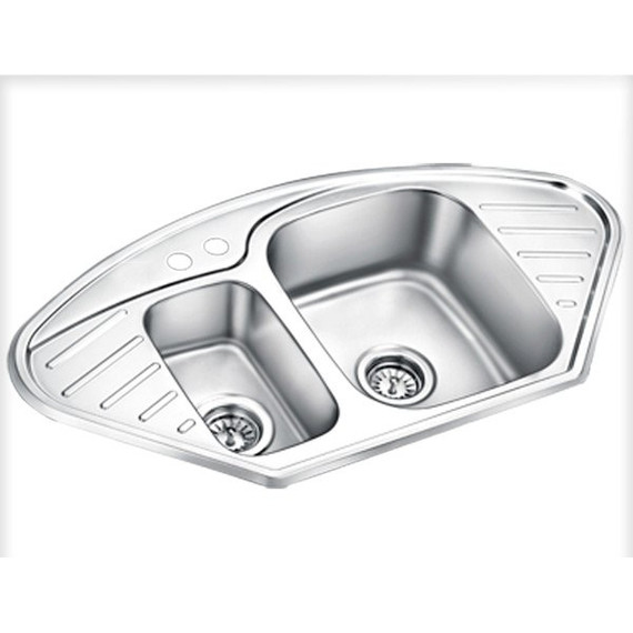 Кухонная мойка Oulin OL-310 1 мм, нержавеющая сталь - фото 5