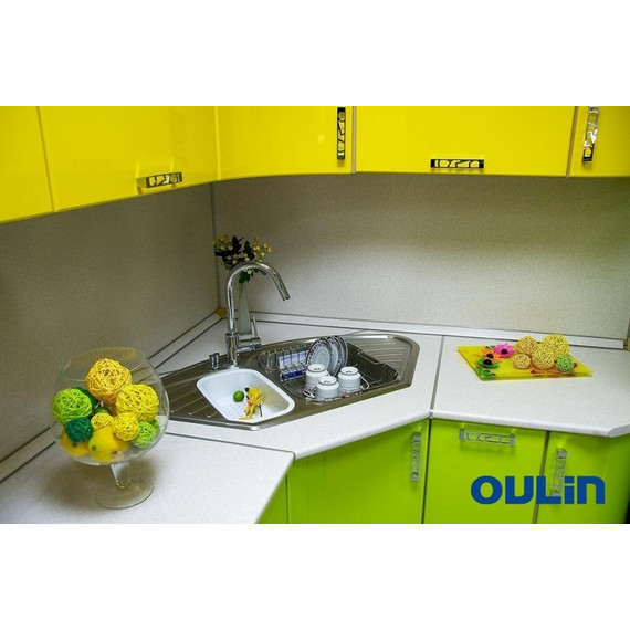 Кухонная мойка Oulin OL-310 1 мм, нержавеющая сталь - фото 6