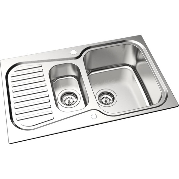 Кухонная мойка Oulin OL-359S 1 мм, нержавеющая сталь - фото 4