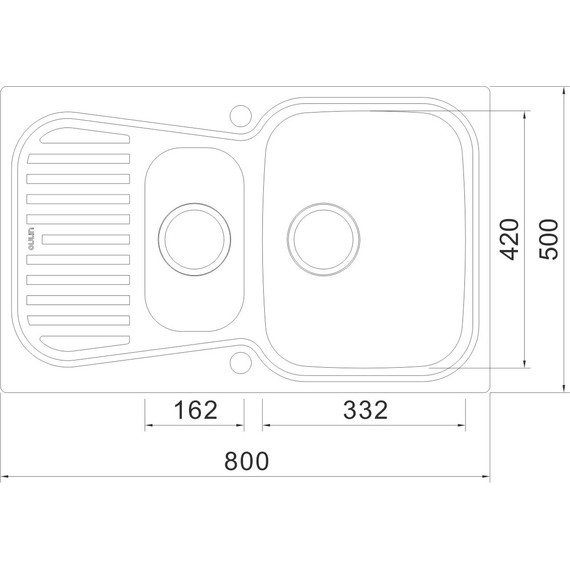 Кухонная мойка Oulin OL-359S 1 мм, нержавеющая сталь - фото 5