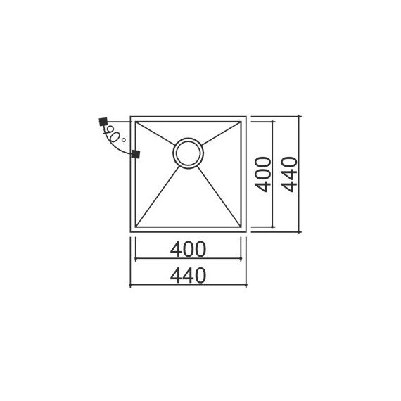 Кухонная мойка Oulin OL-F101 1,2 мм, нержавеющая сталь - фото 5
