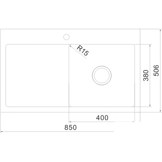 Кухонная мойка Oulin OL-FTR102R 1,2 мм, нержавеющая сталь - фото 4